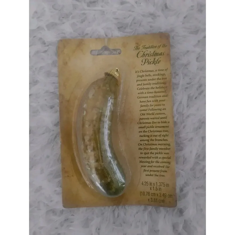 1-Christmas Pickle German Holiday Tree Ornaments 4.25